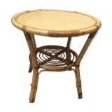 Rattan side table