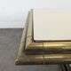 1980s coffee table made of brass tubes and laminate.