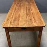 Large oak farmhouse table from France, early 1900s