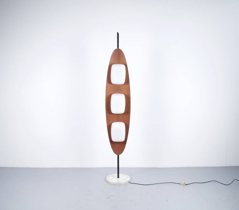 TEAK FLOOR LAMP BY GIOFFREDO REGGIANI 1969 REGGIANI PUBLISHER