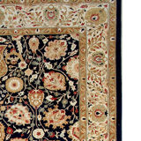 Tapis ziegler tissé à la main tapis de zone de laine bleu profond - 213x307cm