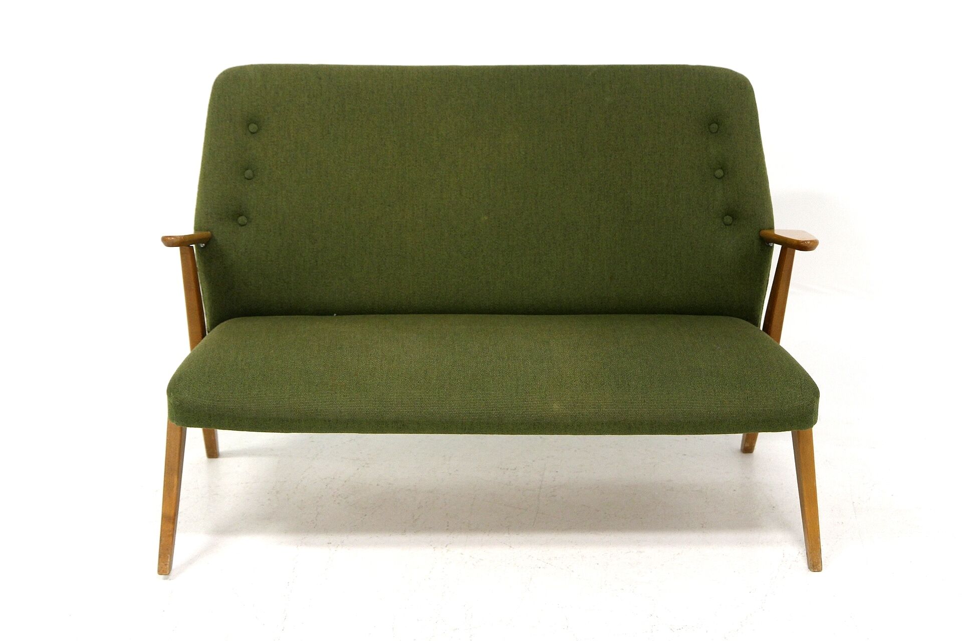 2-seater beech sofa, Sweden, 1950