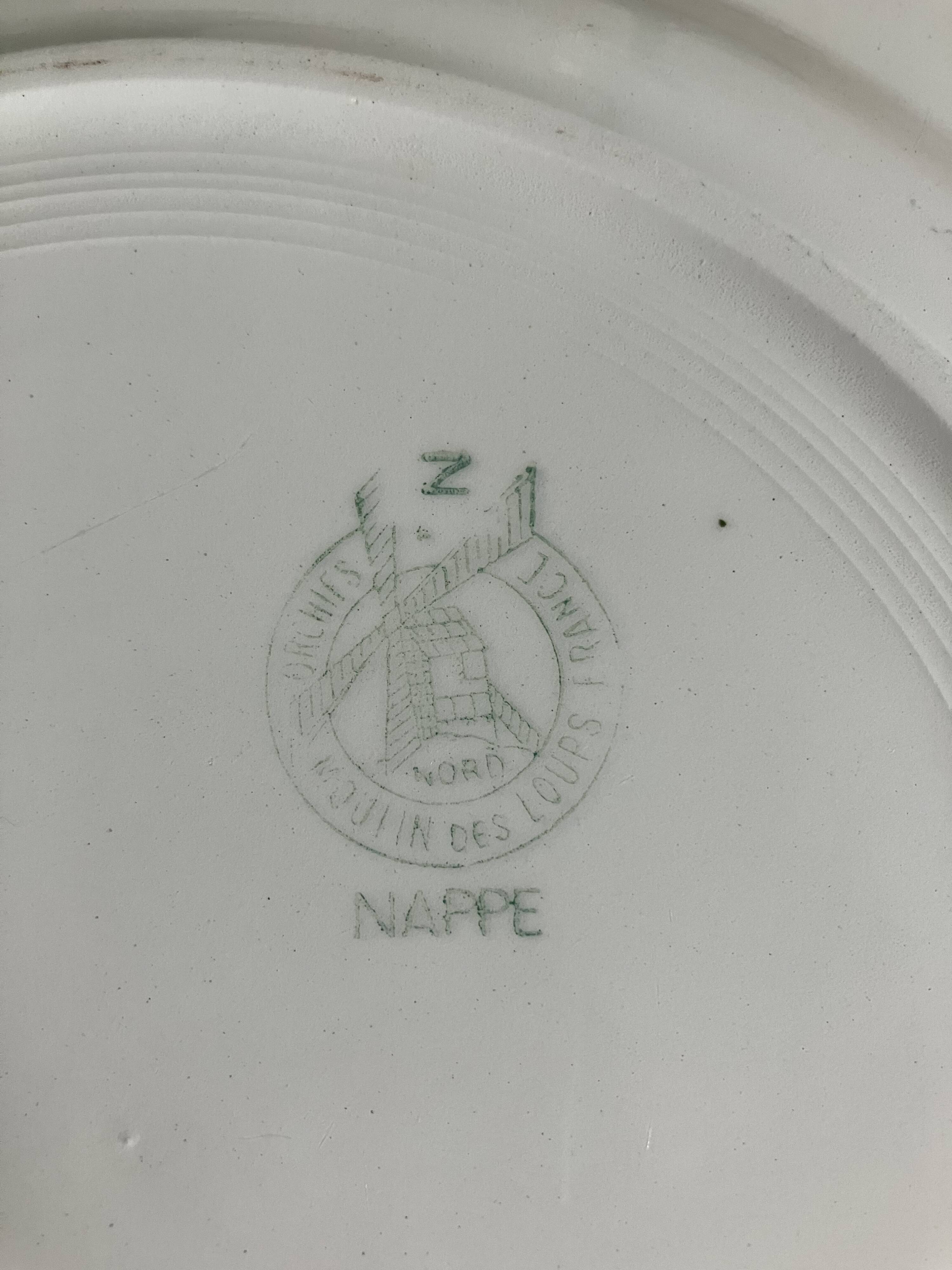 Round dish "Tablecloth" Moulin des Loups Orchies