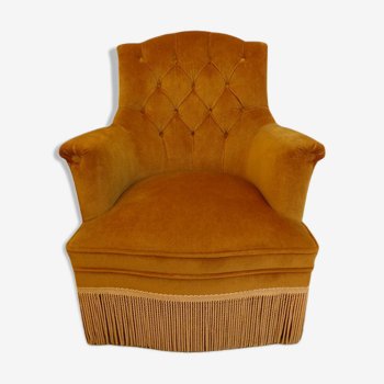 Fauteuil crapaud velours