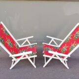 Pair of foldable garden chairs
