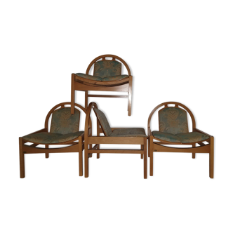 Set of 4 lounge chairs baumann model argos year 70