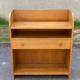 1960s Scandinavian wooden shelf with drawer