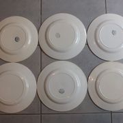 Set 6 flat plates in Iron Earth Salins Garland Louis XVI - Lot 9