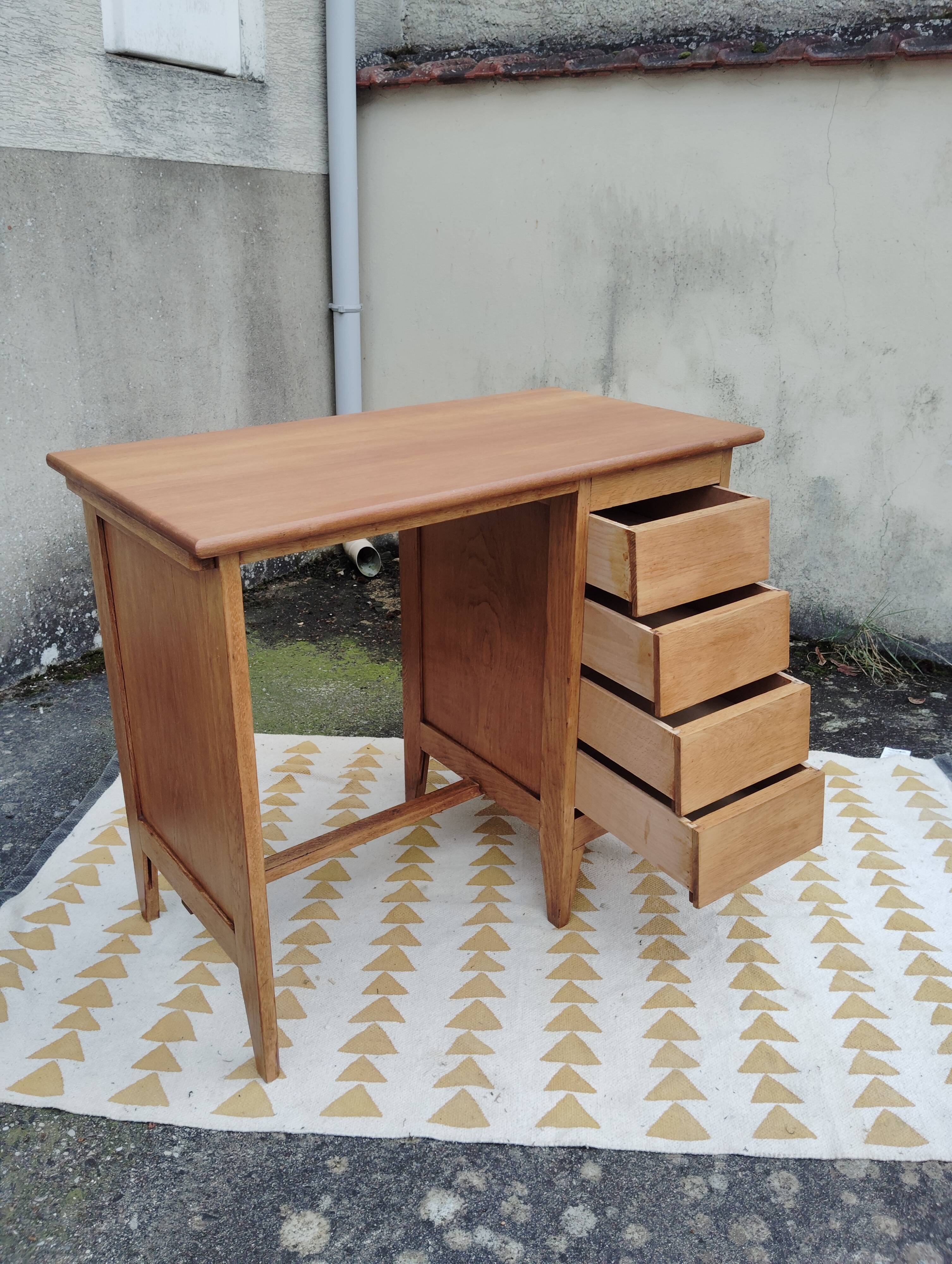 Vintage desk with small footprint