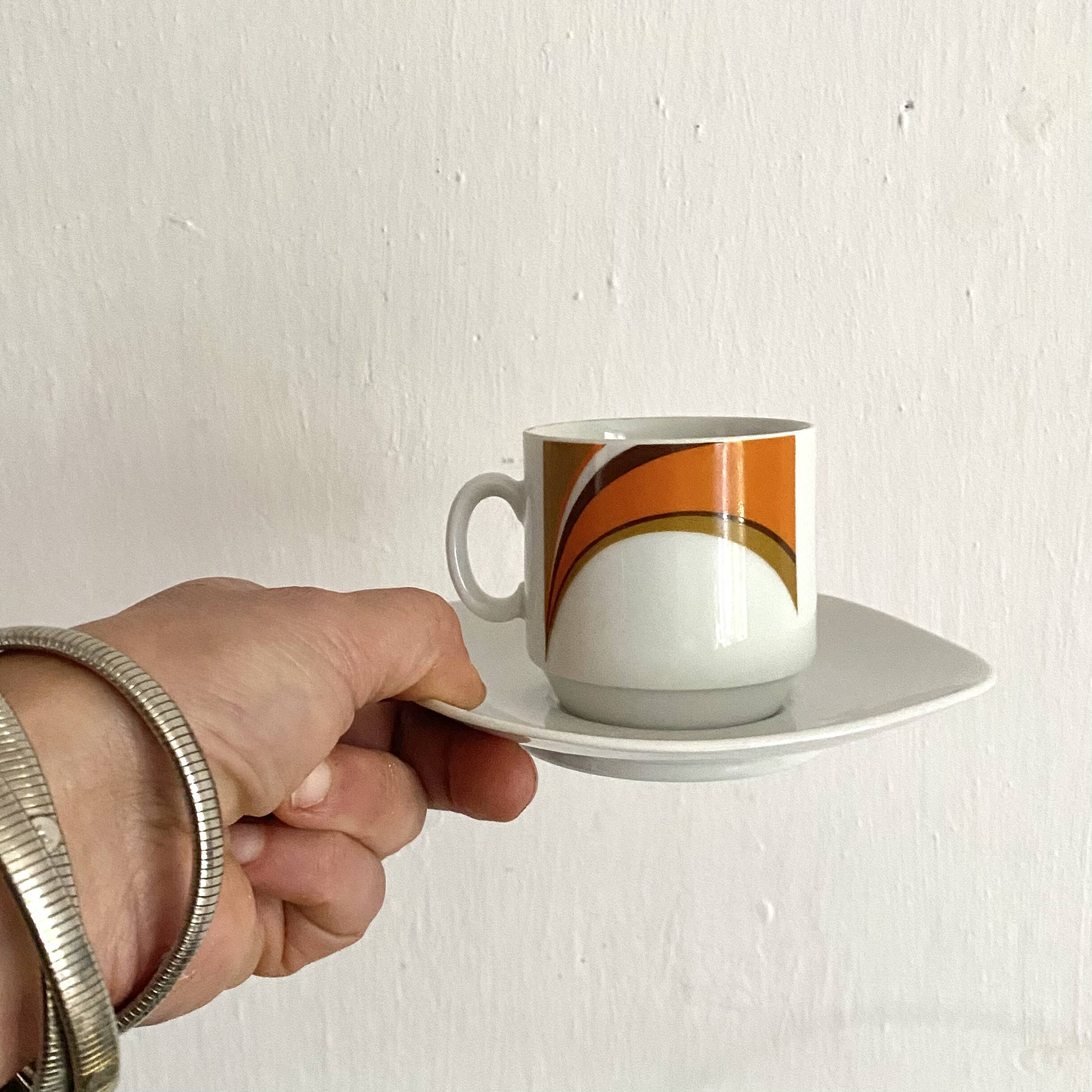 Vintage Schirnding Bavaria Coffee Mugs, 70s
