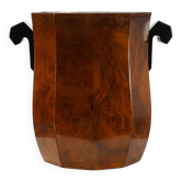 Art Deco sculptural burlwood ice bucket, France ca. 1925