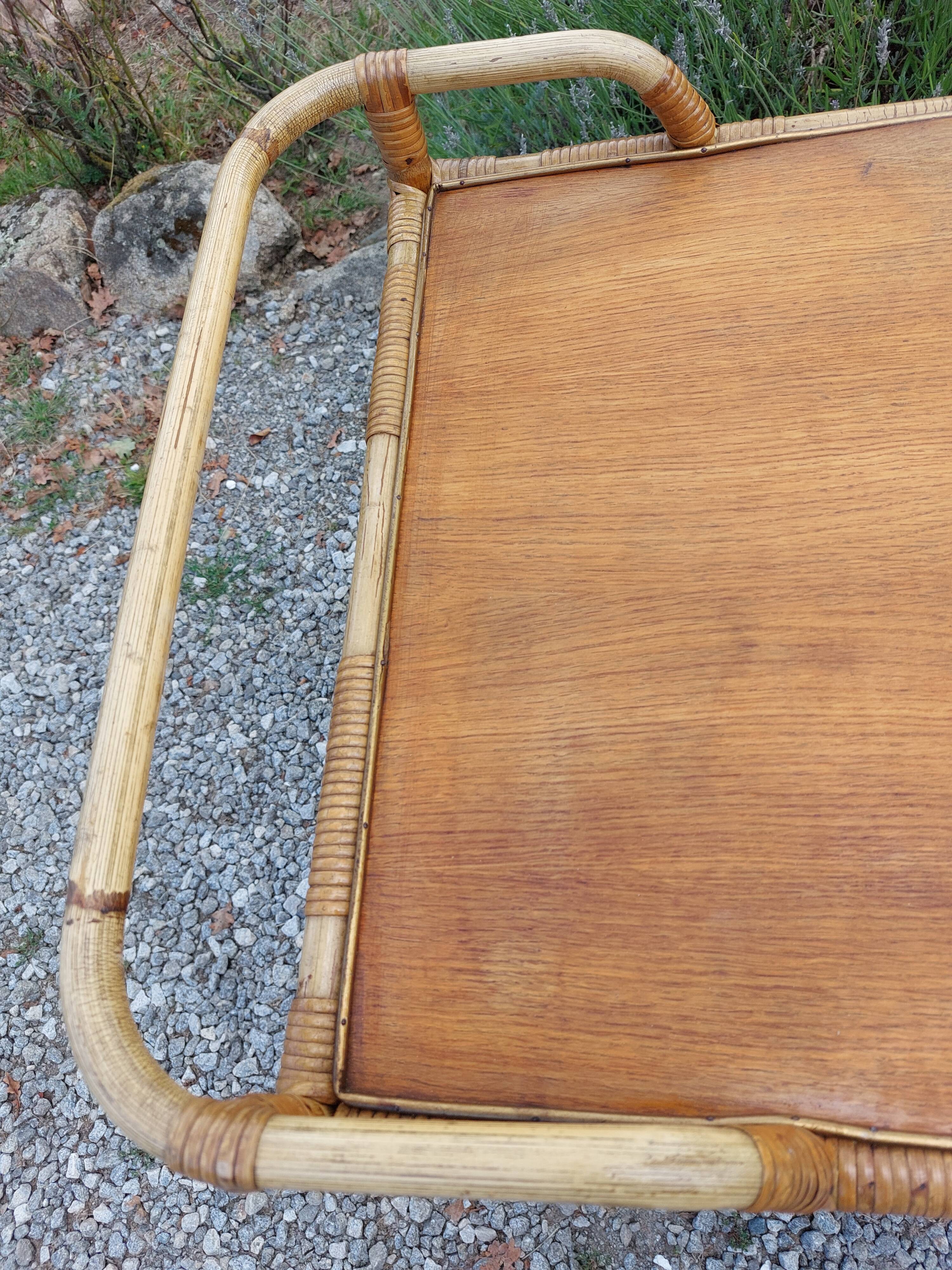 wheeled wicker dessert trolley, console, vintage