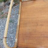 wheeled wicker dessert trolley, console, vintage