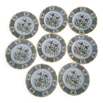8 assiettes à dessert Sarreguemines modèle Montmorency