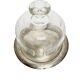 Art Nouveau bowl with crystal cake cover, Germany, 1920s, set of 2