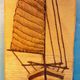Wall hanging "Sailboat" 1970s