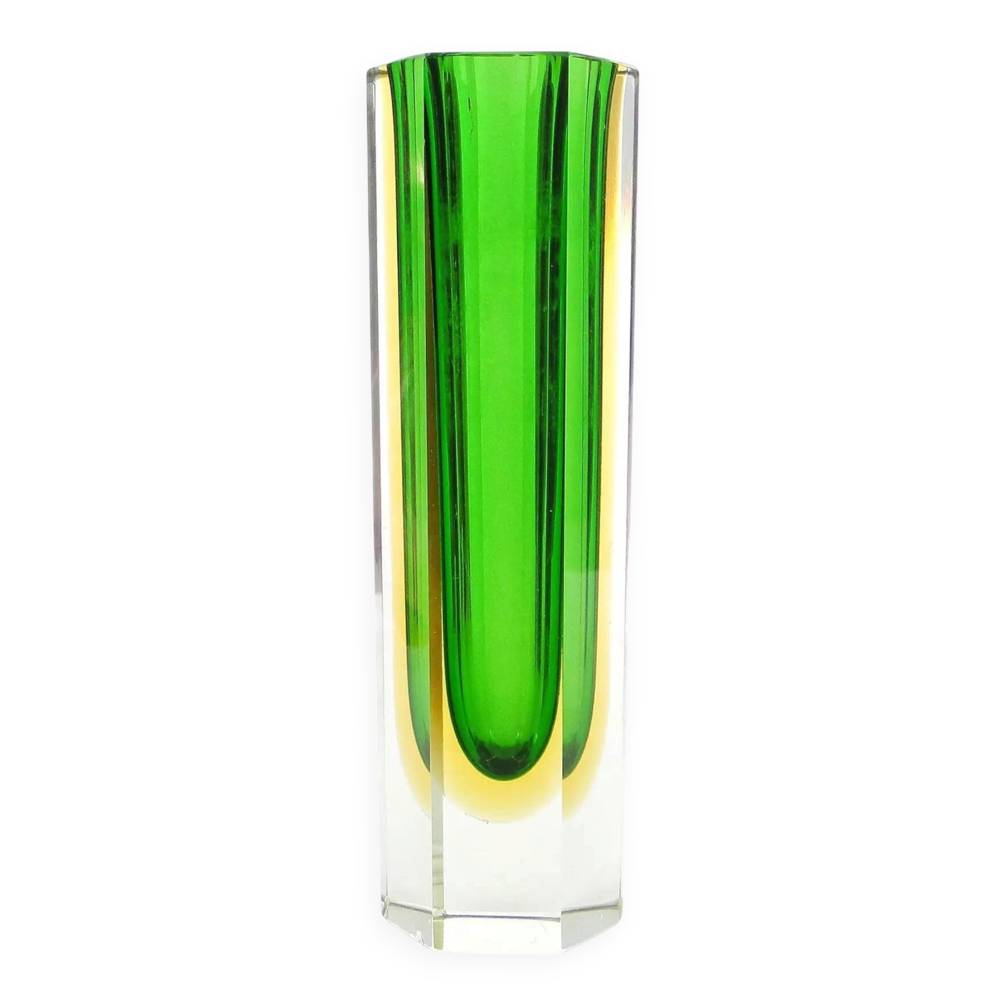 Murano Sommerso vase, mid-century modern, glass, designed by F. Poli, Italy, 1950s