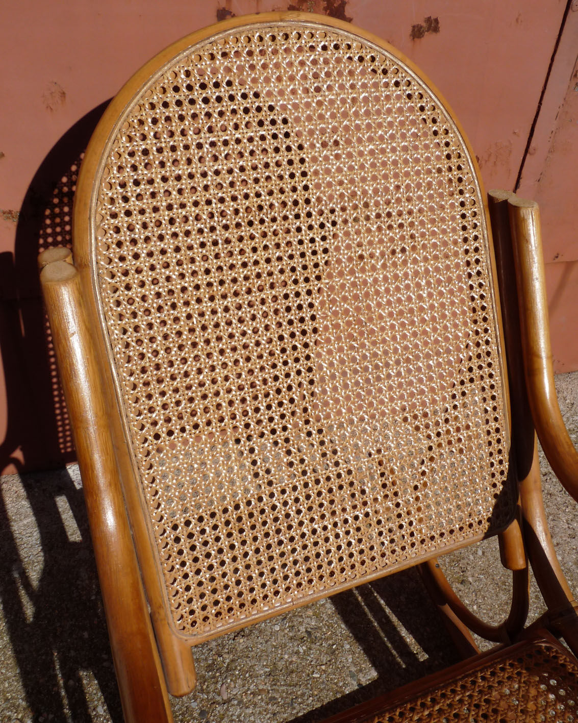 Adult rocking rattan bamboo and caning 60s