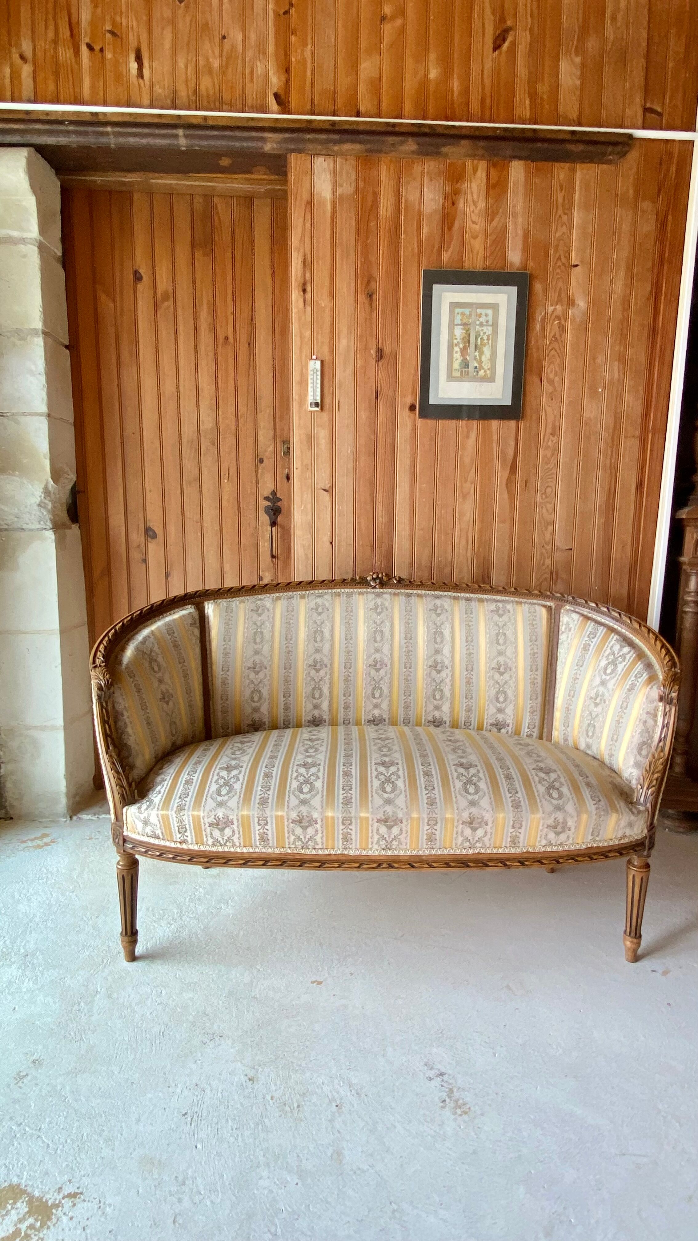Salon soie et bois style Louis XV