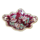 Longwy enamel dish, "Venice" pattern, 1940s-50s