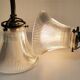 Pair of bronze and glass sconces  1900