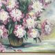 Ancient table bouquet of peonies