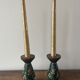 Hand-painted wooden candlesticks