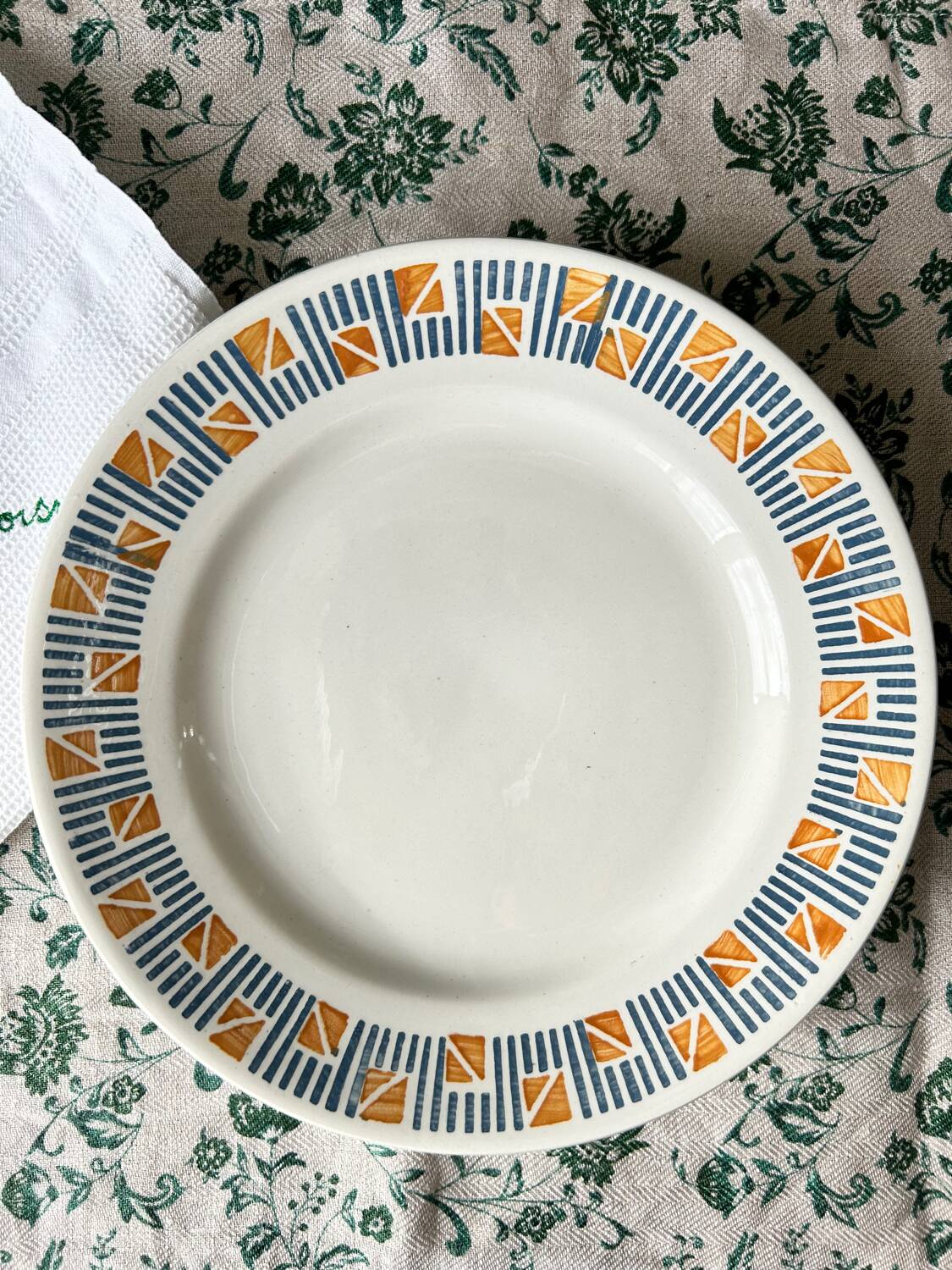 6 flat plates Dolly Faïencerie Nouvelle