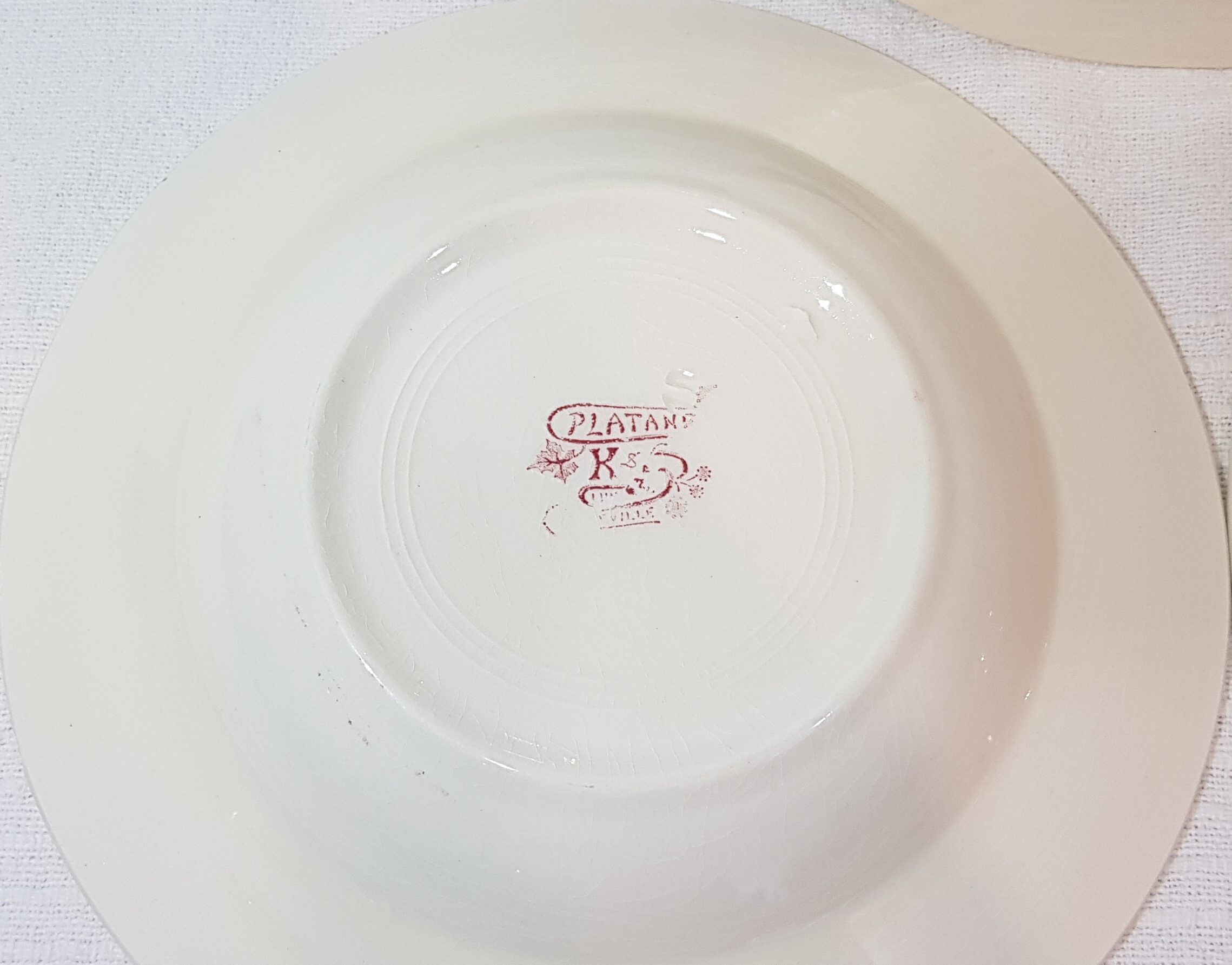 3 tablespoons in Luneville model Platane earthenware, iron earth