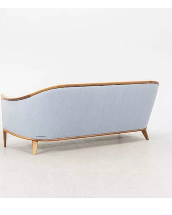 Canapé vintage scandinave 3 places bleu ciel – Bertil Fridhagen – années 60