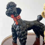 Pair of glazed ceramic poodles, 1960s