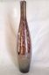 Murano glass bottle vase, brown and beige rain patterns, h - 41 cm.