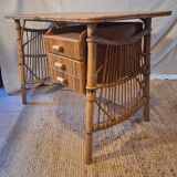 60s bamboo and rattan desk.