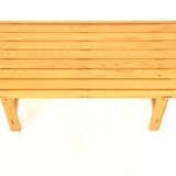 Pine bench, Hugo Svensson, Bjärnums Möbelfabrik, Sweden, 1960