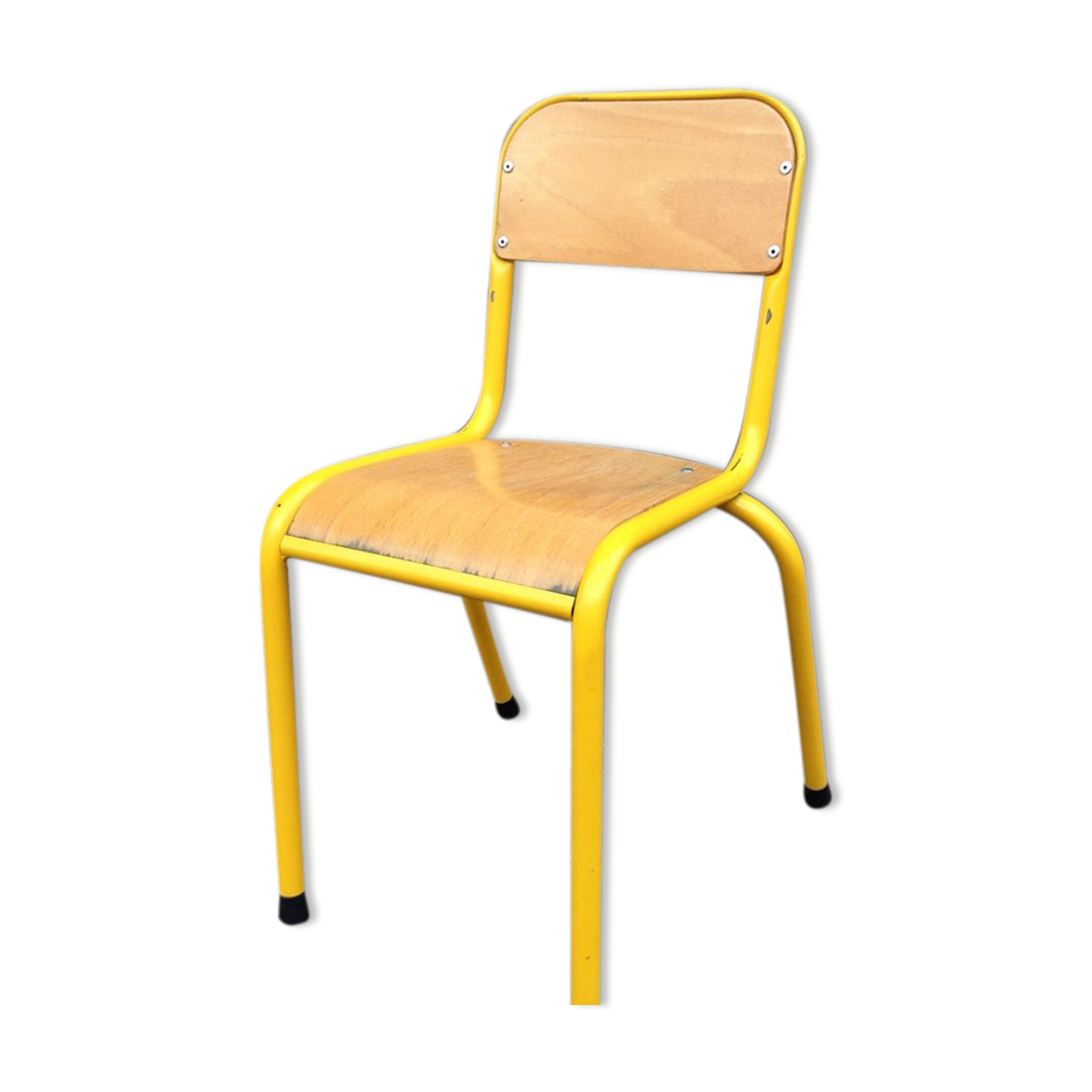 Vintage school children's chair 1970 wood