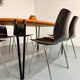 Set of 12 wooden and chrome chairs, Pagholz design from the 80s, vintage Pagwood.