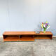Minimalist XL lowboard, walnut and zebrano, 1960s