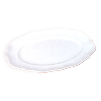 K&G (Keller & Guerin) Demi-Porcelaine Lunéville Grand plat de service polylobe fin XIXème