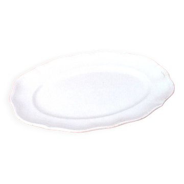 K&G (Keller & Guerin) Demi-Porcelaine Lunéville Grand plat de service polylobe fin XIXème