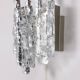 Crystal ice glass wall lamp design by J. T. Kalmar 1960