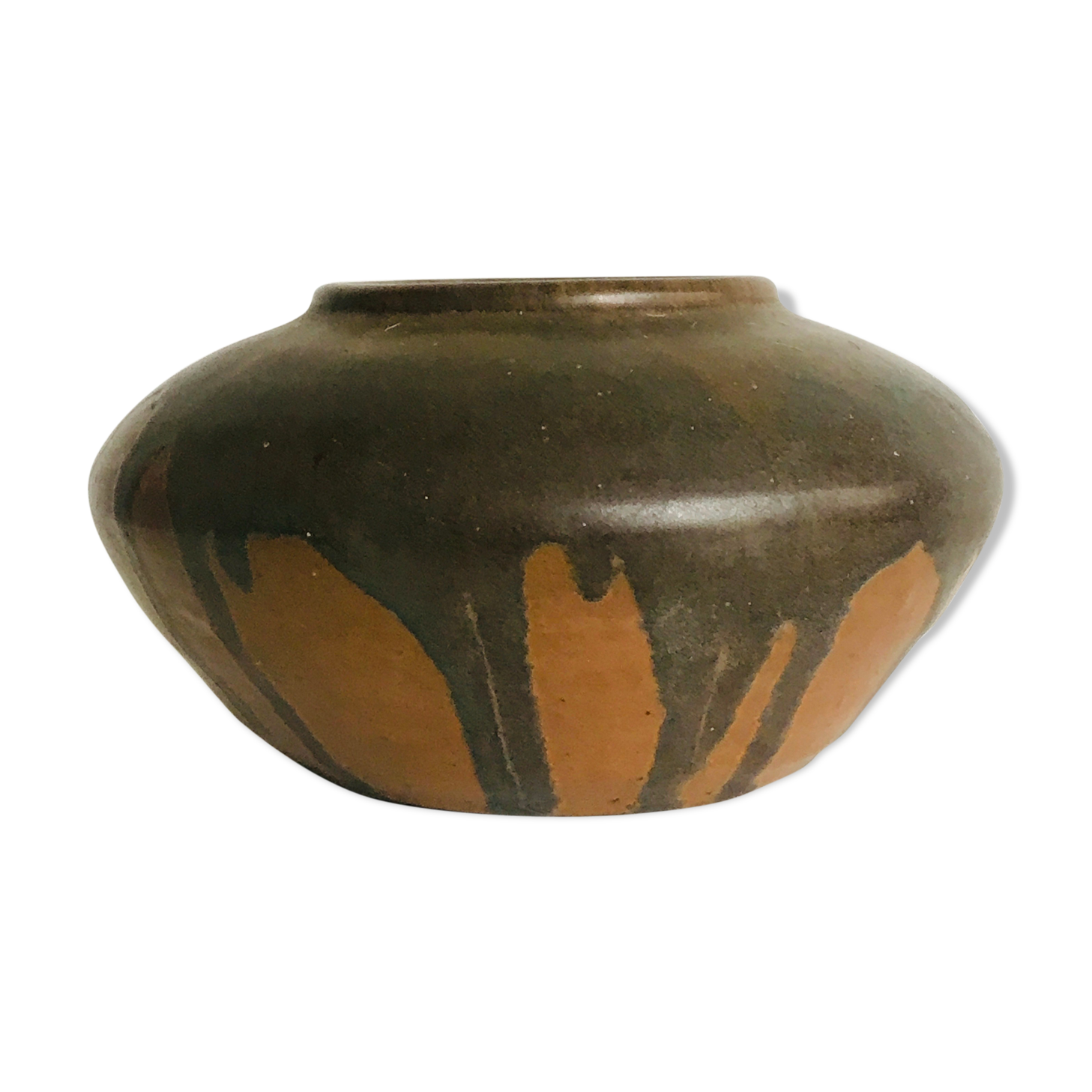 Leon Pointu top vase, Puisaye sandstone, Carriès school, art nouveau