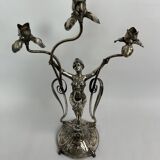 Large figurative chandelier with a femme fatale nymph.