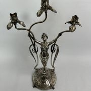 Large figurative chandelier with a femme fatale nymph.