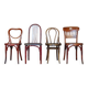 Set of 4 Thonet and Mundus Bistrot chairs 1910 to 1930