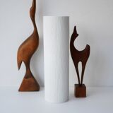 Mid-century modern Op-Art Studio Line bisque porcelain vase by Werner Schreib for Rosenthal, 1960s