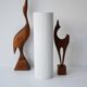 Vase en porcelaine bisque de la ligne Studio d'Op-Art moderne du milieu du siècle par Werner Schreib pour Rosenthal, années 1960.