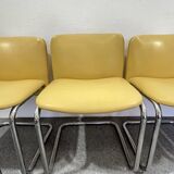 Vintage Chairs in Chrome Plated Steel, 1970s, Set of 6