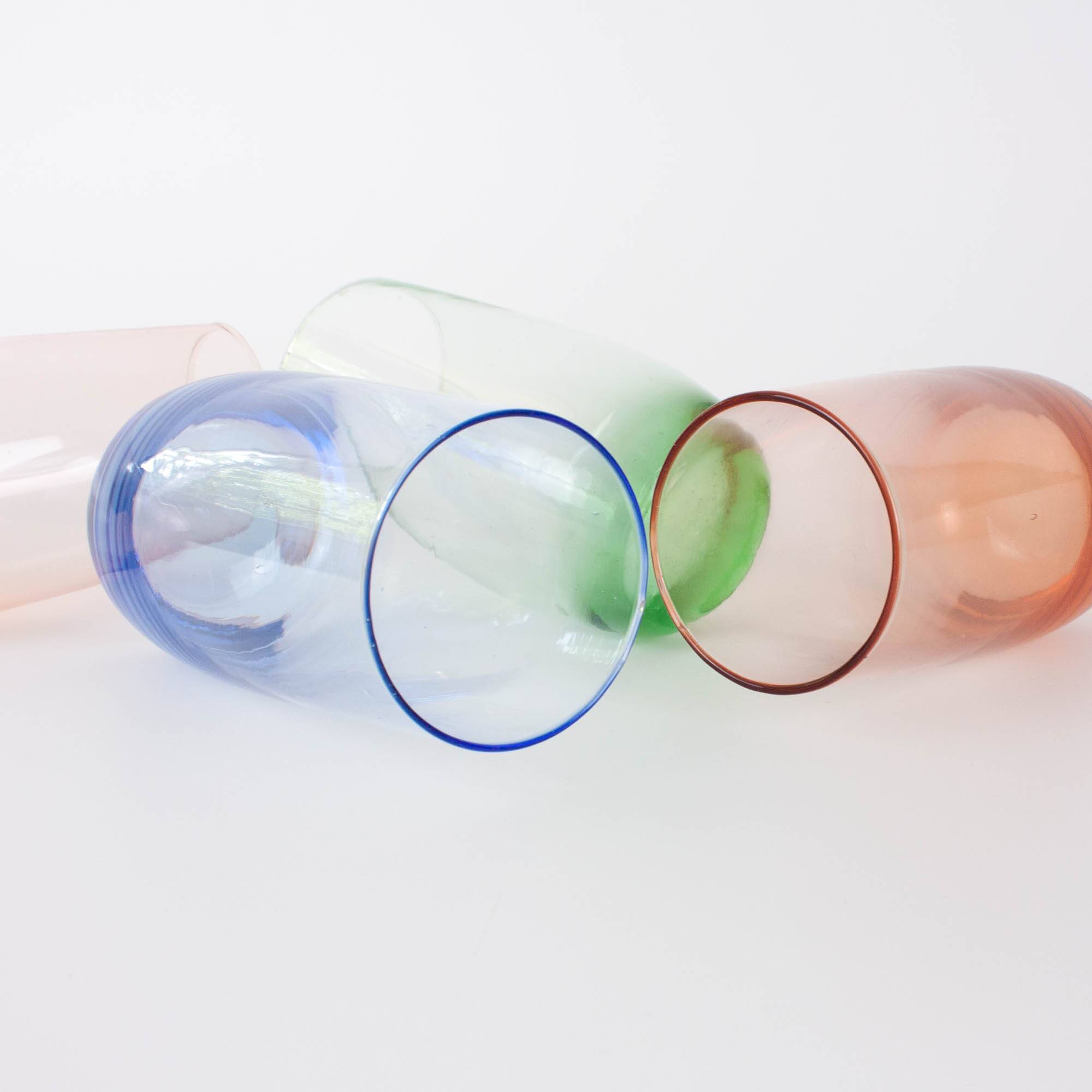 Set of 4 Italian Colorful Glasses, 1980s