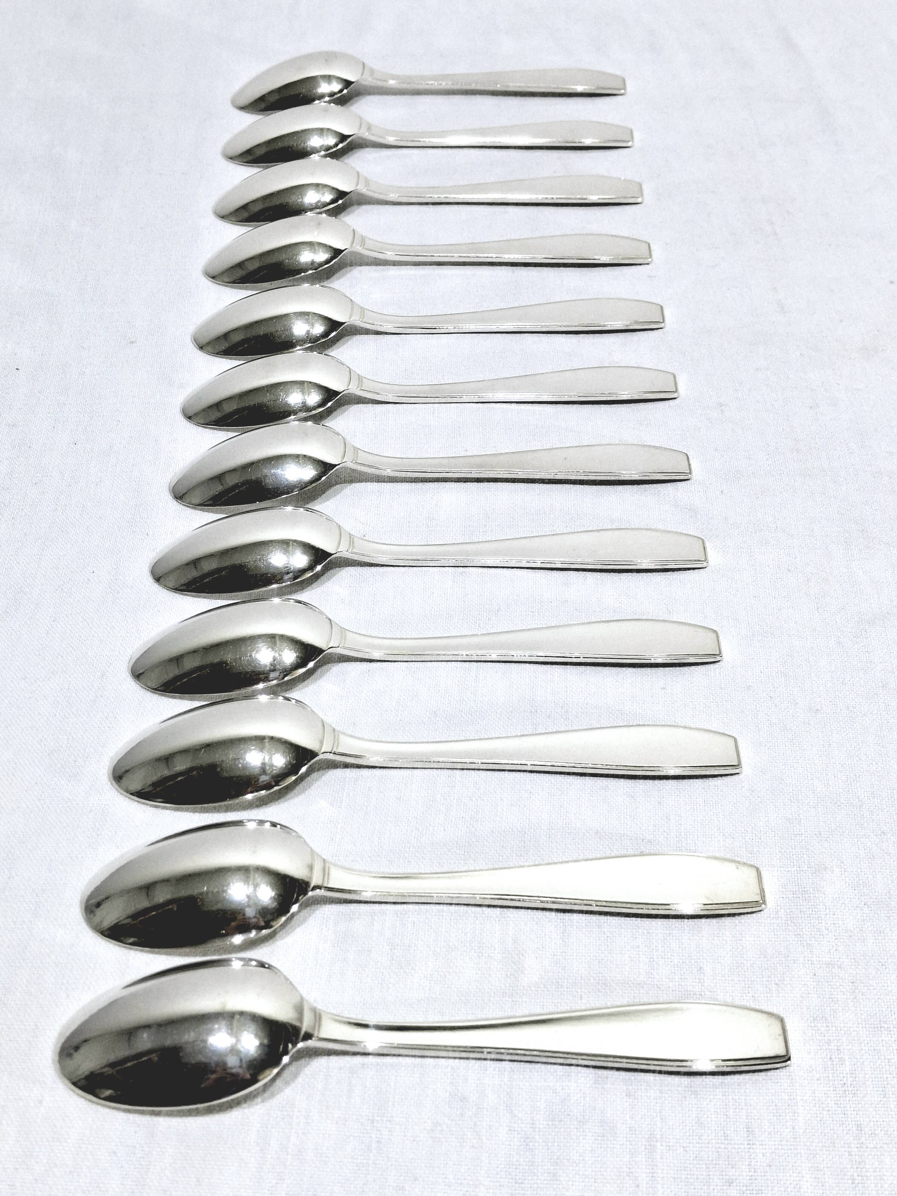 Christofle - 12 coffee spoons atlas model