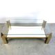 Vintage 23kt gold plate coffee table by Belgochrom, 1970s